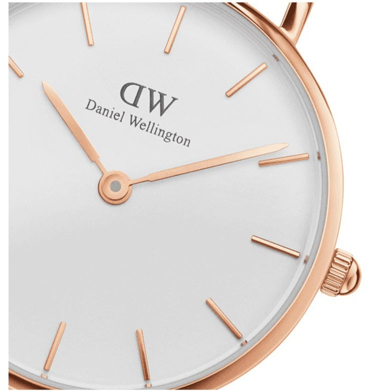 Shop Authentic Daniel Wellington Classic Petite White Dial Rose Gold Mesh Bracelet Watch For Women - DW00100219 - Luxxuri