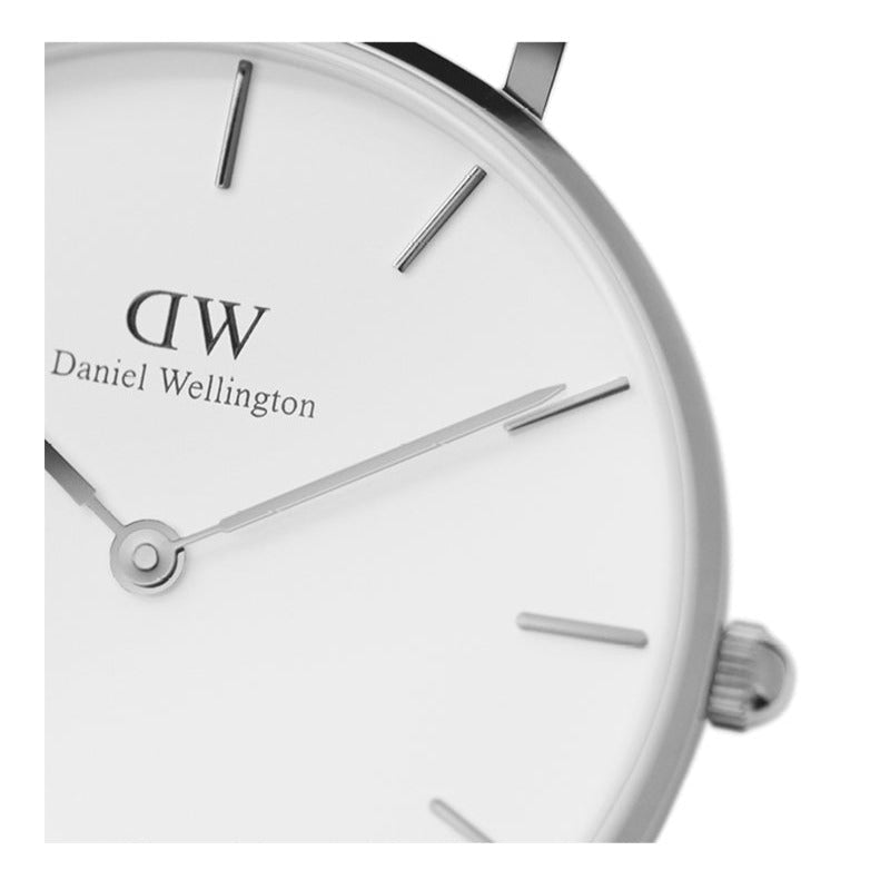 Shop Authentic Daniel Wellington Petite Sterling White Dial Silver Mesh Bracelet Watch For Women - DW00100220 - Luxxuri