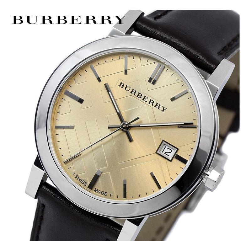 Shop Authentic Burberry The City Gold Dial Brown Leather Strap Watch for Men - BU9011 - Luxxuri