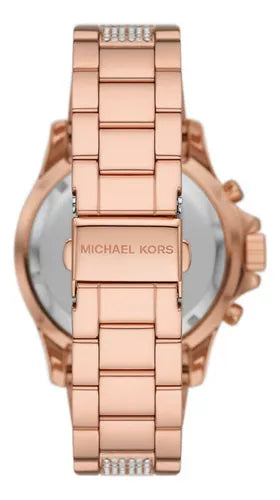 Shop Authentic Michael Kors Everest Chronograph Rose Gold Dial Rose Gold Steel Strap Watch For Women - MK7211 - Luxxuri