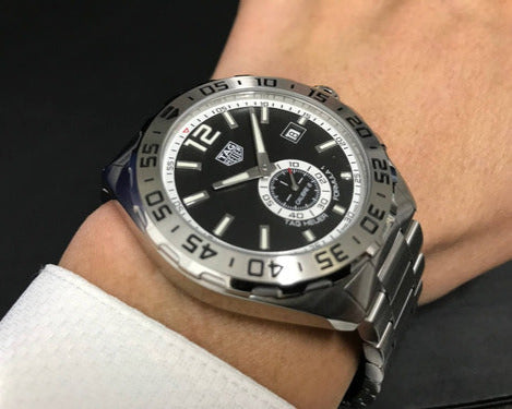 Shop Authentic Tag Heuer Formula 1 Automatic Black Dial Silver Steel Strap Watch for Men - WAZ2012.BA0842 - Luxxuri