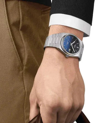 Shop Authentic Tissot Powermatic 80 Automatic Gradient Blue Dial Silver Steel Strap Watch for Men - T137.407.11.051.01 - Luxxuri