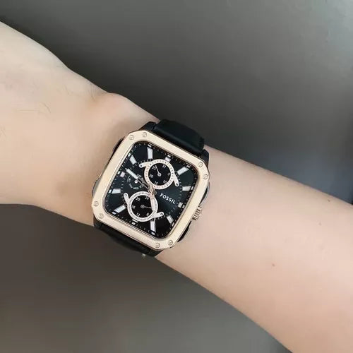 Shop Authentic Fossil Multifunction Black Dial Black Leather Strap Watch for Men - BQ2654 - Luxxuri