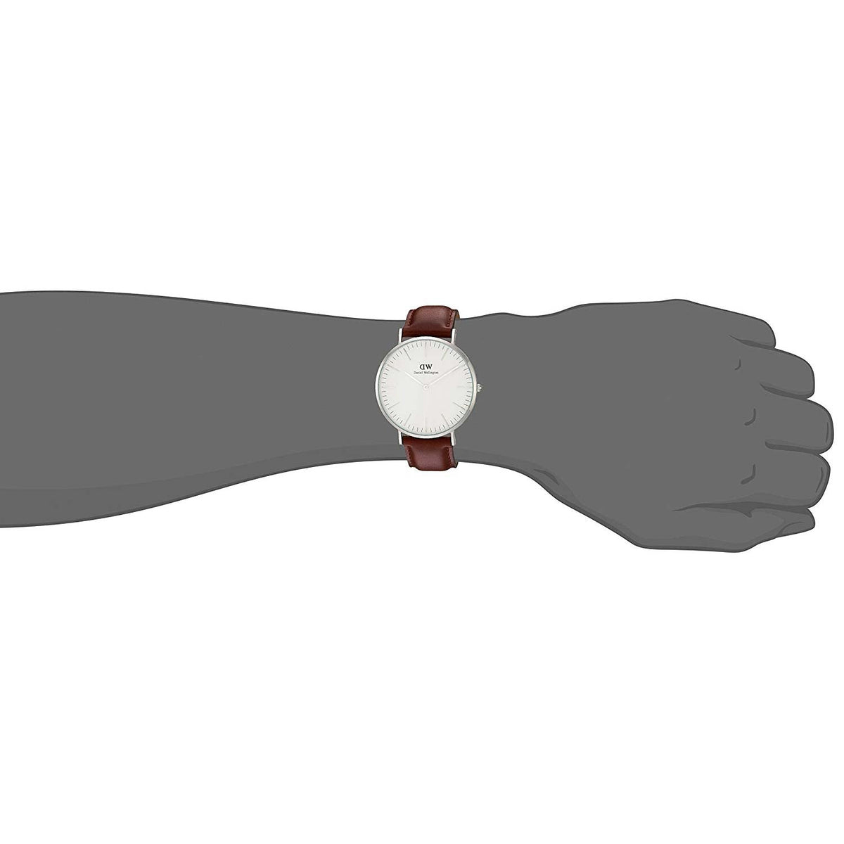 Shop Authentic Daniel Wellington Classic St Mawes White Dial Brown Leather Strap Watch For Men - DW00100021 - Luxxuri