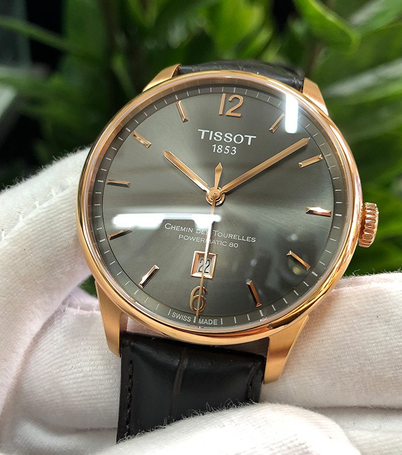 Shop Authentic Tissot T Classic Chemin Des Tourelles Powermatic 80 Brown Dial Brown Leather Strap Watch for Men - T099.407.36.447.00 - Luxxuri