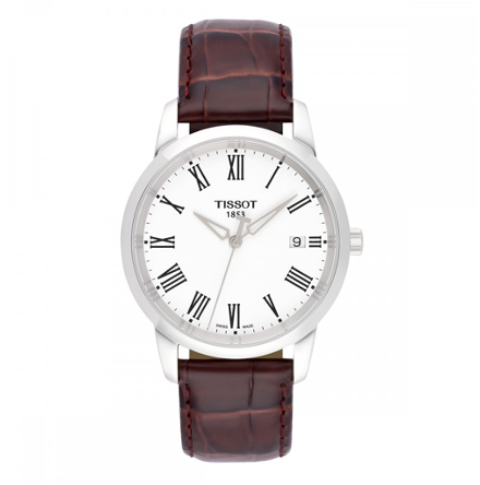 Shop Authentic Tissot T Classic Dream White Dial Brown Leather Strap Watch for Men - T033.410.16.013.01 - Luxxuri