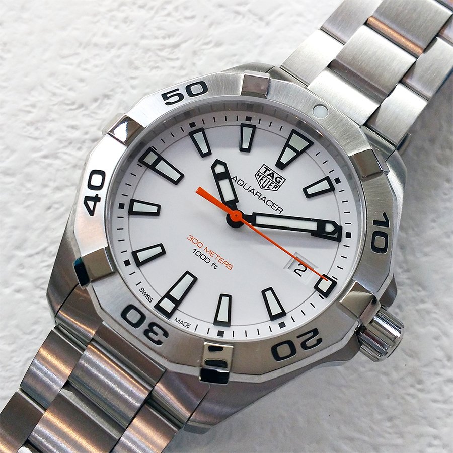 Shop Authentic Tag Heuer Aquaracer White Dial Watch for Men - WBD1111.BA0928 - Luxxuri