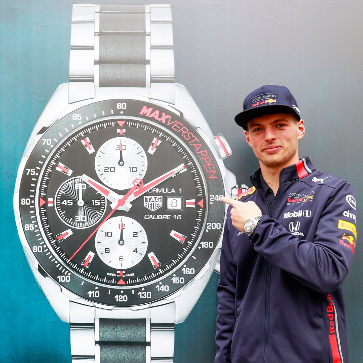 Shop Authentic Tag Heuer Formula 1 Calibre 16 Max Verstappen Limited Edition Black Dial Two Tone Steel Strap Watch for Men - CAZ2018.BA0970 - Luxxuri