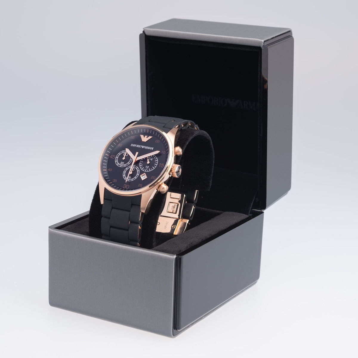 Shop Authentic Emporio Armani Sportivo Black Dial Black Steel Strap Watch For Men - AR5905 - Luxxuri