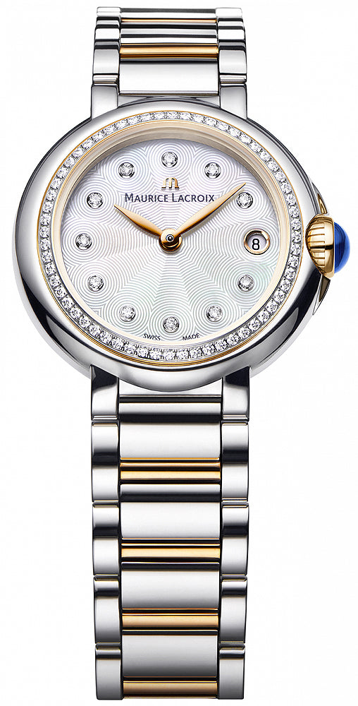Shop Authentic Maurice Lacroix Fiaba Date Diamonds White Mother of Pearl Dial Two Tone Steel Strap Watch for Women - FA1007-PVP23-170-1 - Luxxuri
