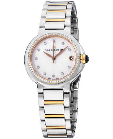 Shop Authentic Maurice Lacroix Fiaba Date Diamonds White Mother of Pearl Dial Two Tone Steel Strap Watch for Women - FA1007-PVP23-170-1 - Luxxuri