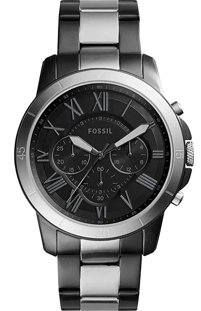 Shop Authentic Fossil Grant Chronograph Black Dial Two Tone Steel Strap Watch for Men - FS5269 - Luxxuri
