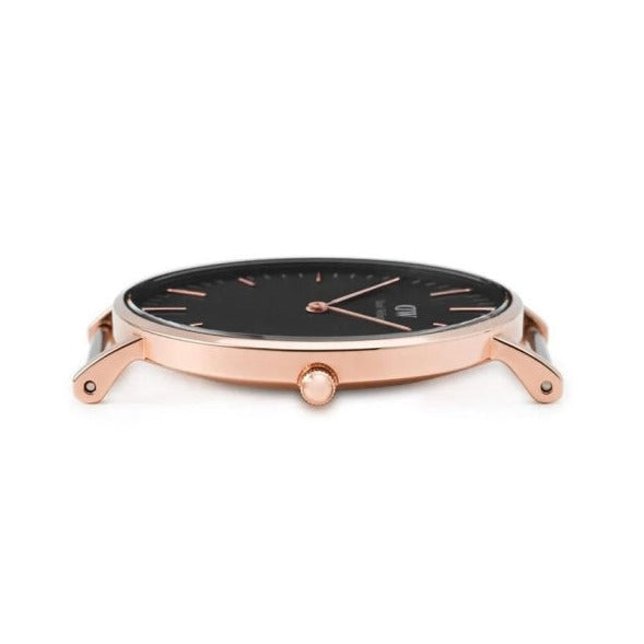 Shop Authentic Daniel Wellington Classic St Mawes Black Dial Brown Leather Strap Watch For Men - DW00100124 - Luxxuri