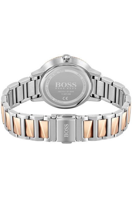 Shop Authentic Hugo Boss Signature Silver Dial Two Tone Steel Strap Watch for Women - 1502567 - Luxxuri