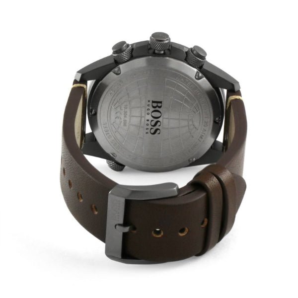 Shop Authentic Hugo Boss Nomad Blue Dial Brown Leather Strap Watch for Men - 1513773 - Luxxuri