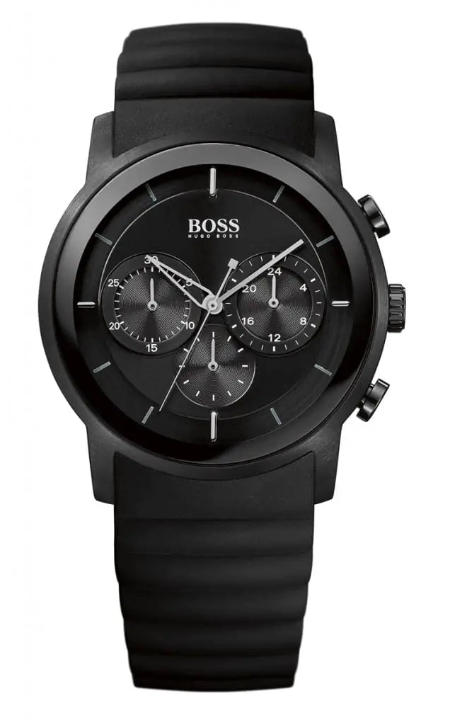 Shop Authentic Hugo Boss Modern Black Dial Black Rubber Strap Watch for Men - 1512639 - Luxxuri