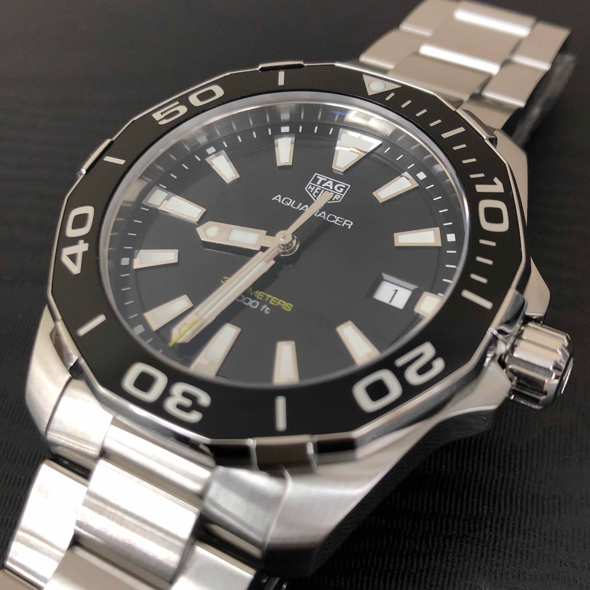 Shop Authentic Tag Heuer Aquaracer Black Dial Watch for Men - WAY111A.BA0928 - Luxxuri