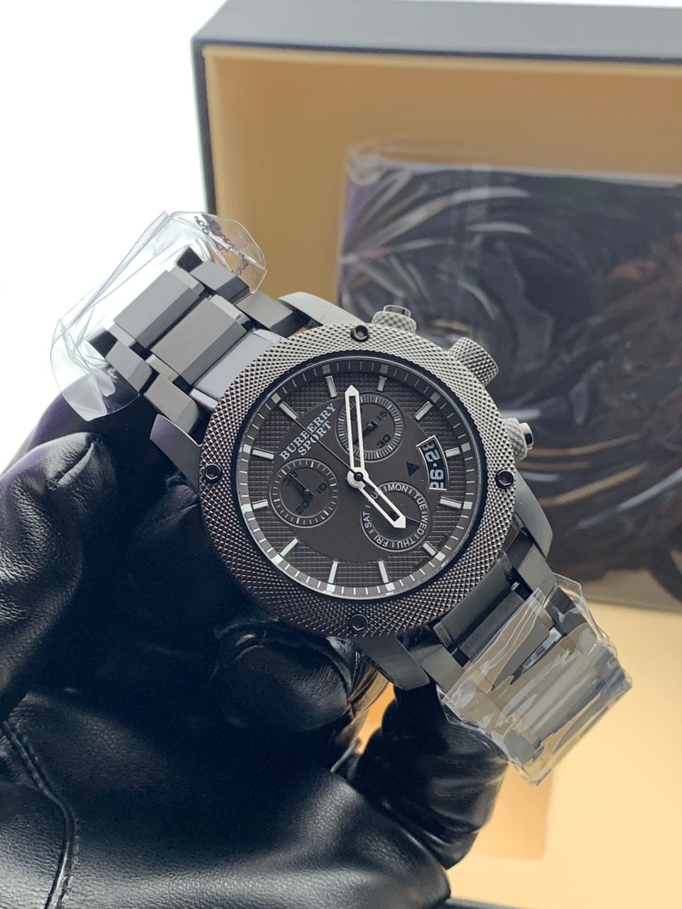 Shop Authentic Burberry Chrono Sport Brown Dial Brown Steel Strap Watch for Men - BU7716 - Luxxuri