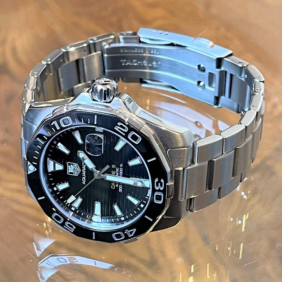 Shop Authentic Tag Heuer Aquaracer Black Dial Watch for Men - WAY211A.BA0928 - Luxxuri