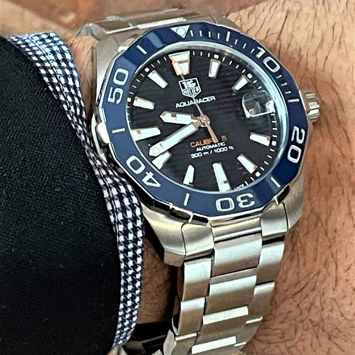 Shop Authentic Tag Heuer Aquaracer Blue Dial Watch for Men - WAY211C.BA0928 - Luxxuri