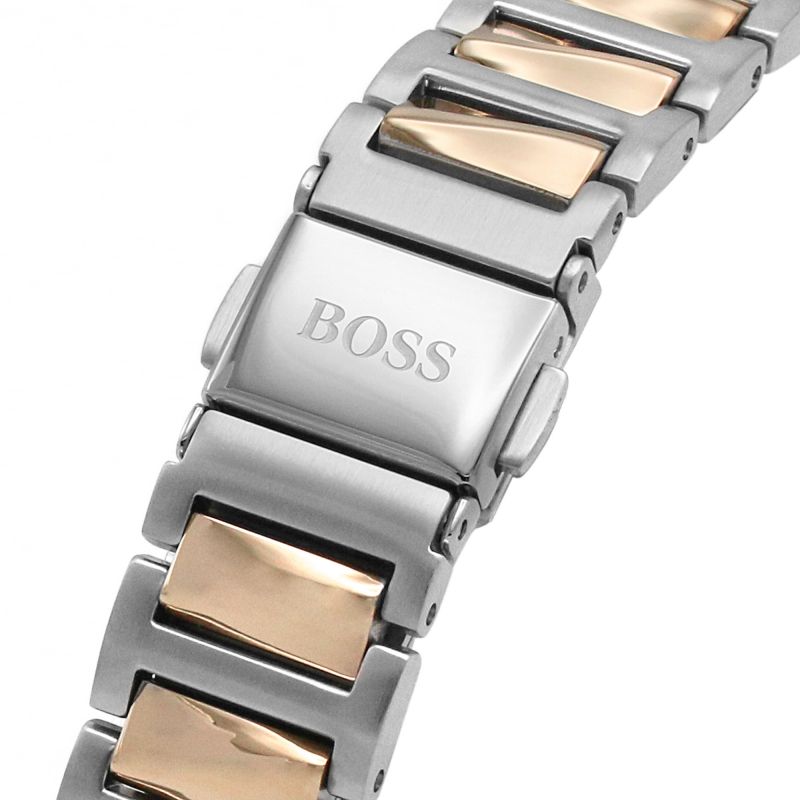 Shop Authentic Hugo Boss Signature Silver Dial Two Tone Steel Strap Watch for Women - 1502567 - Luxxuri