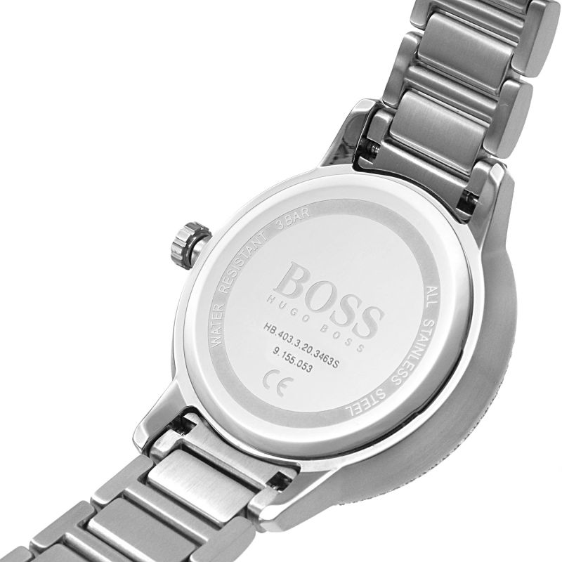 Shop Authentic Hugo Boss Signature Silver Dial Two Tone Steel Strap Watch for Women - 1502567 - Luxxuri