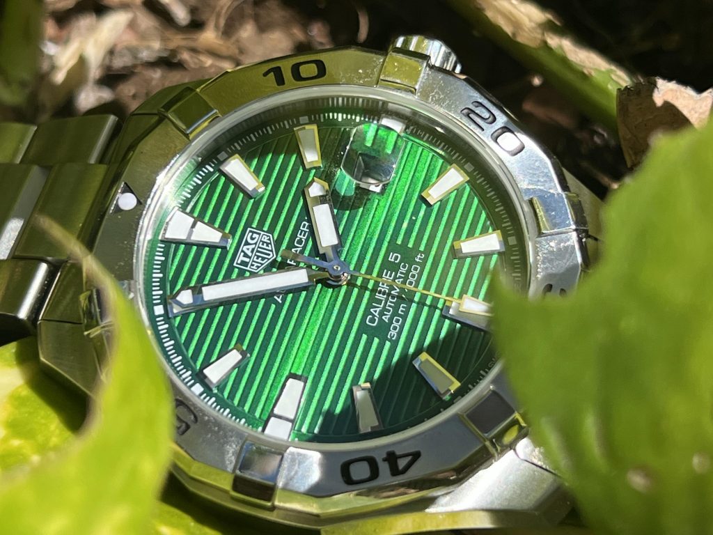 Shop Authentic Tag Heuer Aquaracer Green Dial Watch for Men - WAY2015.BA0927 - Luxxuri