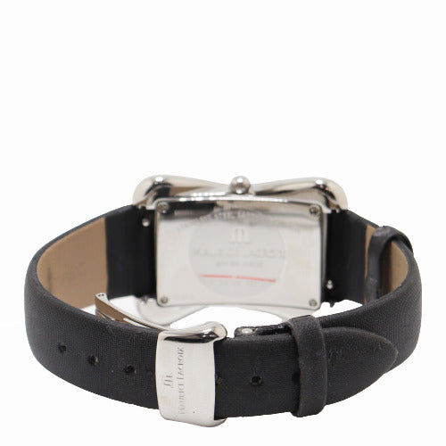Shop Authentic Maurice Lacroix Divina Black Dial with Diamonds Black Leather Strap Watch for Women - DV5012-SD531-120 - Luxxuri