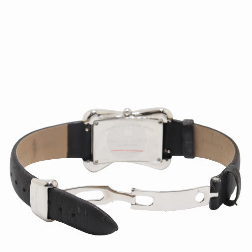 Shop Authentic Maurice Lacroix Divina Black Dial with Diamonds Black Leather Strap Watch for Women - DV5012-SD531-120 - Luxxuri