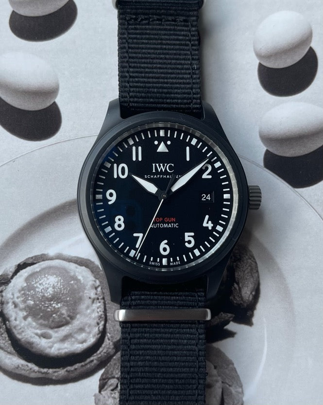 Shop Authentic IWC Pilot Watch Chronograph Top Gun Edition Black Dial Black Nylon Strap Watch for Men - IW326901 - Luxxuri