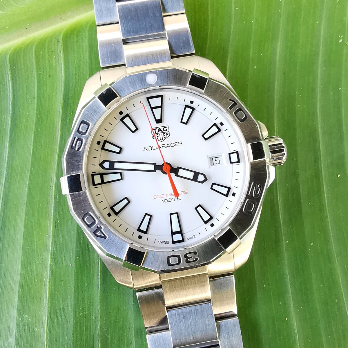 Shop Authentic Tag Heuer Aquaracer White Dial Watch for Men - WBD1111.BA0928 - Luxxuri