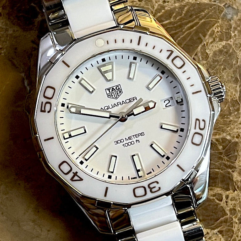 Shop Authentic Tag Heuer Aquaracer White Dial Watch for Women - WAY131B.BA0914 - Luxxuri