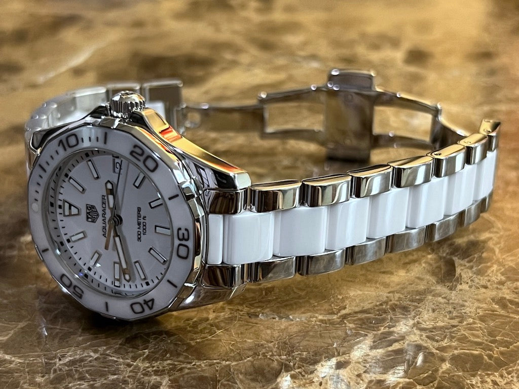 Shop Authentic Tag Heuer Aquaracer White Dial Watch for Women - WAY131B.BA0914 - Luxxuri