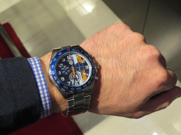 Shop Authentic Tag Heuer Formula 1 Gulf Edition Chronograph Blue Dial Silver Steel Strap Watch for Men - CAZ101AT.BA0842 - Luxxuri