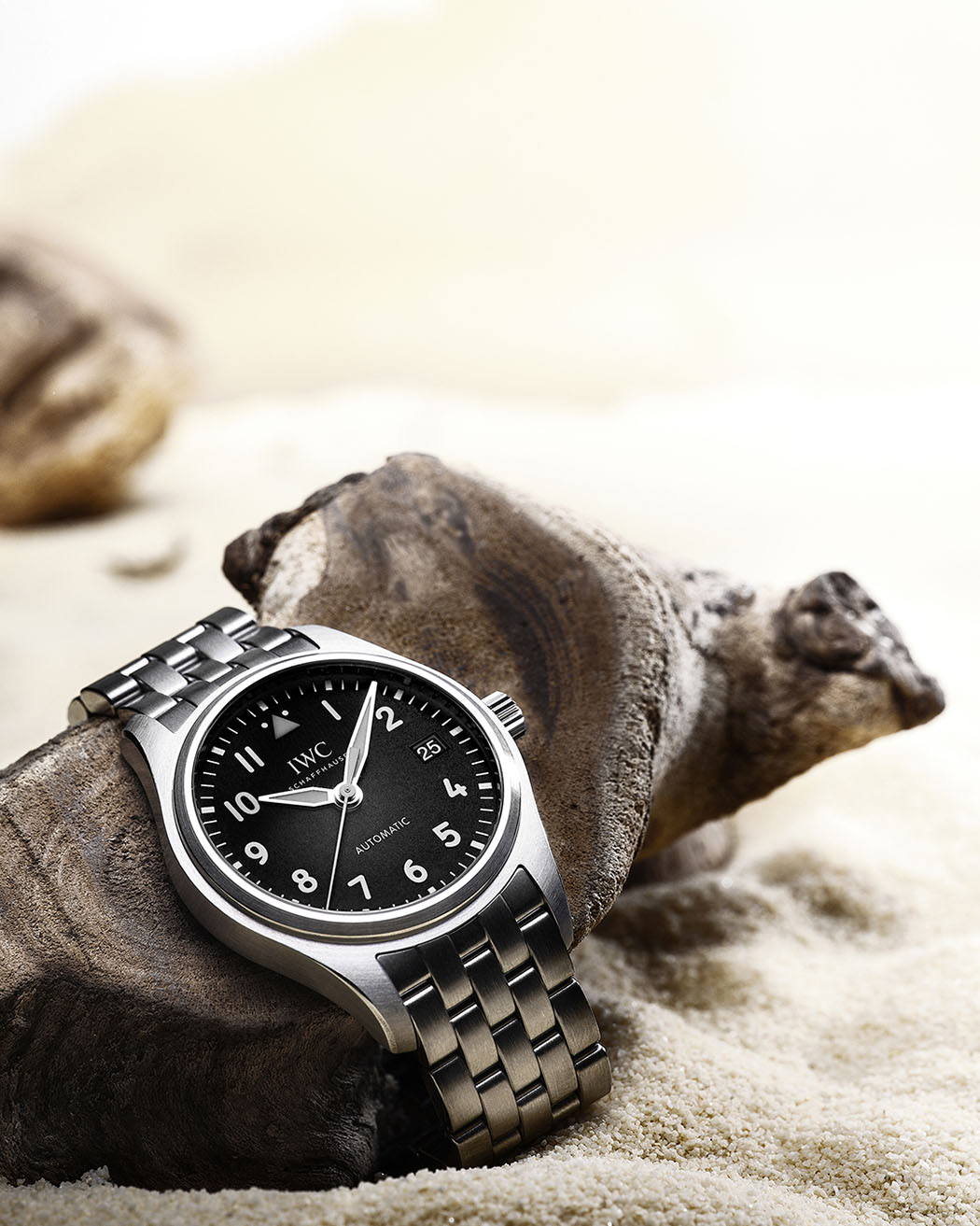 Shop Authentic IWC Pilot’s Watch Mark XVIII Black Dial Silver Steel Strap Watch for Men - IW327015 - Luxxuri