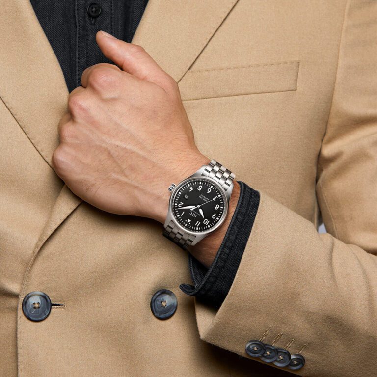 Shop Authentic IWC Pilot’s Watch Mark XVIII Black Dial Silver Steel Strap Watch for Men - IW327015 - Luxxuri