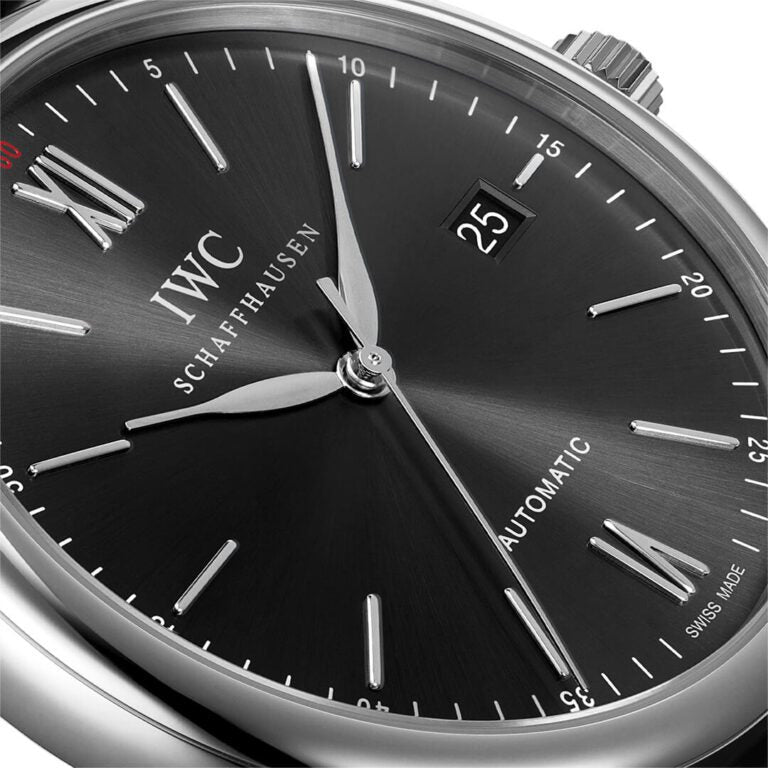 Shop Authentic IWC Portofino Automatic Black Dial Black Leather Strap Watch for Men - IW356502 - Luxxuri