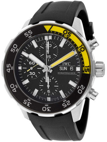 Shop Authentic IWC Aquatimer Automatic Chronograph Black Dial Black Rubber Strap Watch for Men - IW376709 - Luxxuri