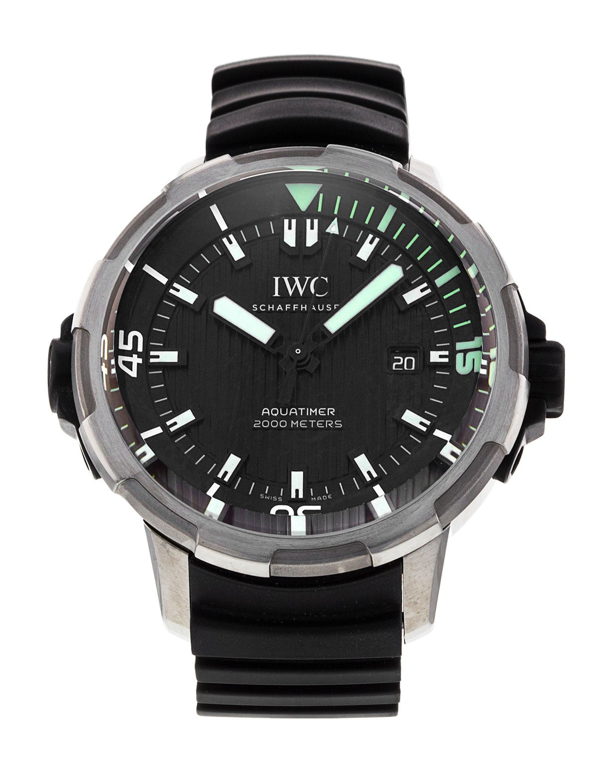 Shop Authentic IWC Aquatimer Automatic 2000 Black Dial Black Rubber Strap Watch for Men - IW358002 - Luxxuri
