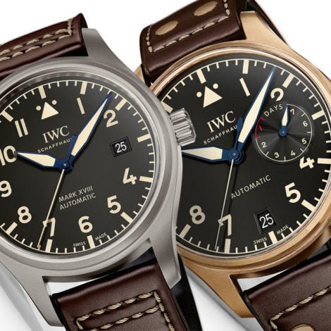 Shop Authentic IWC Pilot's Watch Mark XVIII 40mm Black Dial Brown Leather Strap Watch for Men - IW327006 - Luxxuri