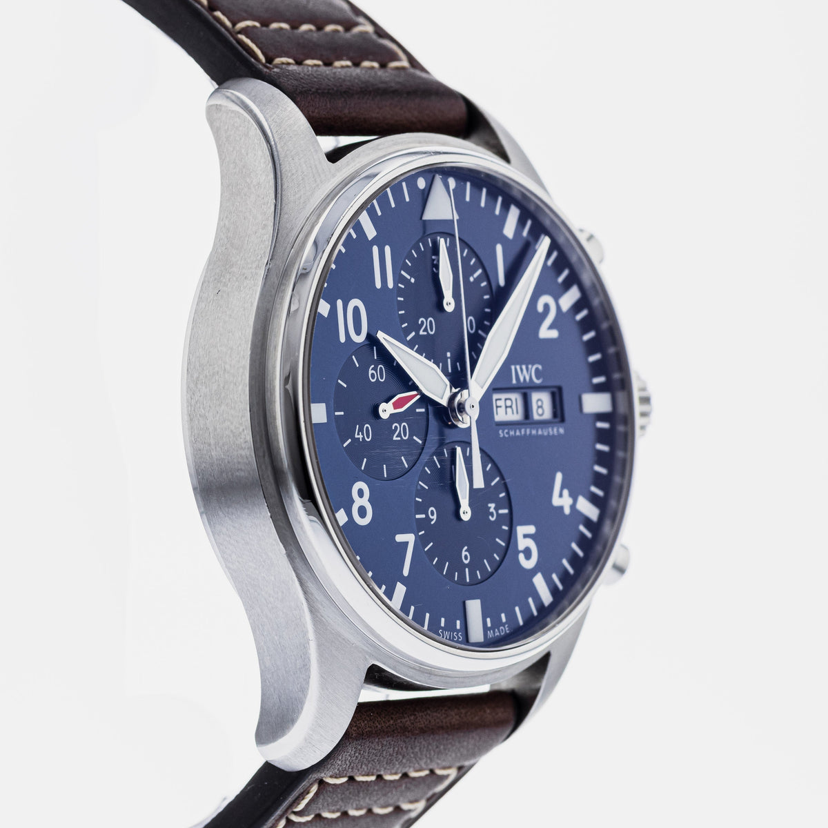 Shop Authentic IWC Pilot’s Watch Chronograph Edition “Le Petit Prince” Blue Dial Brown Leather Strap Watch for Men - IW377714 - Luxxuri