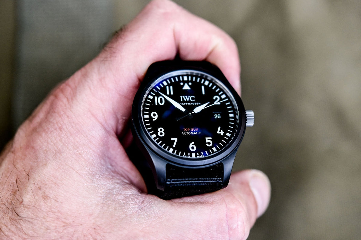 Shop Authentic IWC Pilot Watch Chronograph Top Gun Edition Black Dial Black Nylon Strap Watch for Men - IW326901 - Luxxuri