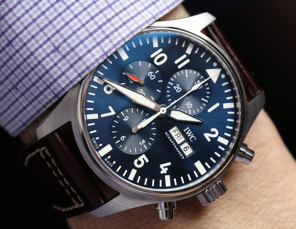 Shop Authentic IWC Pilot’s Watch Chronograph Edition “Le Petit Prince” Blue Dial Brown Leather Strap Watch for Men - IW377714 - Luxxuri