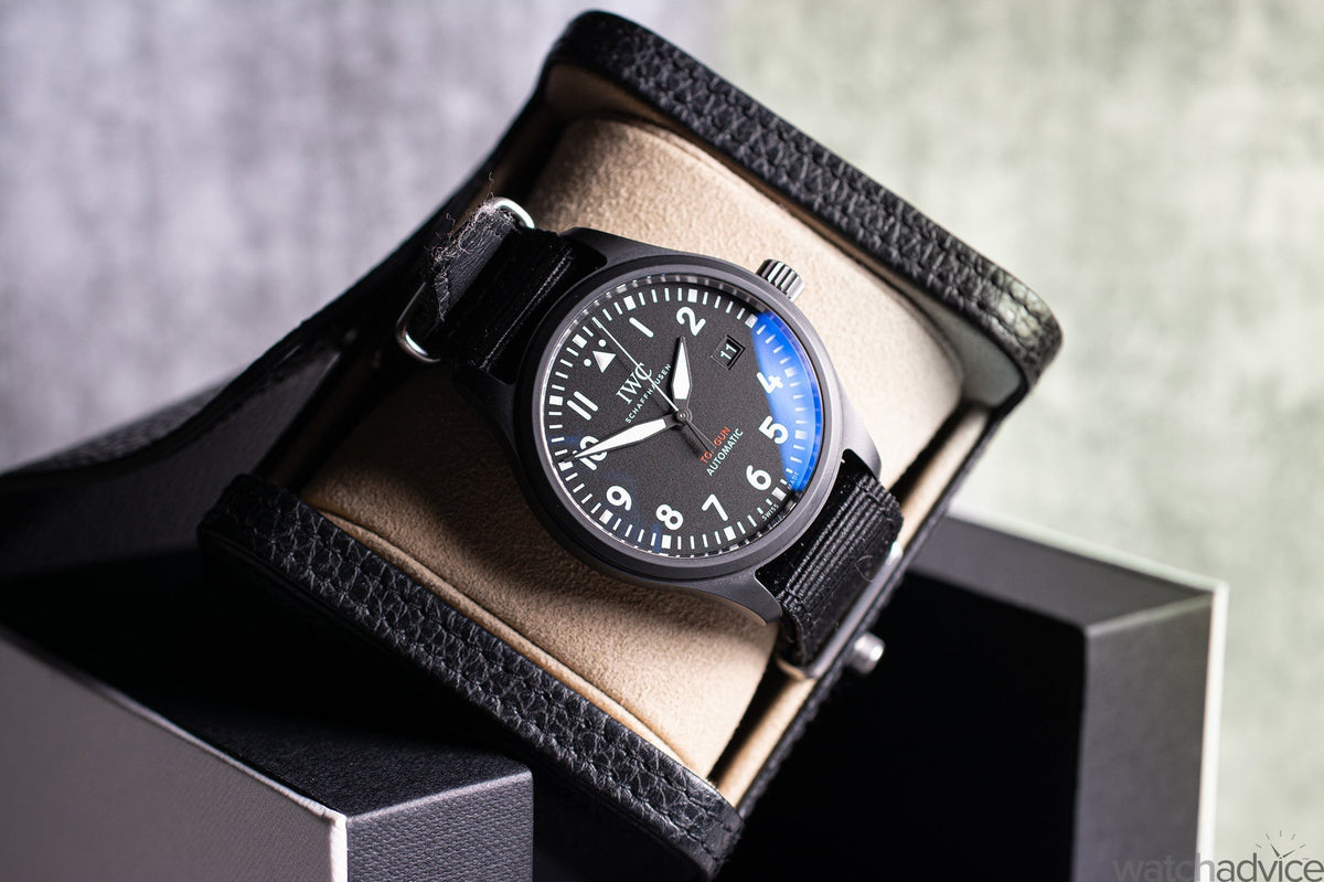 Shop Authentic IWC Pilot Watch Chronograph Top Gun Edition Black Dial Black Nylon Strap Watch for Men - IW326901 - Luxxuri