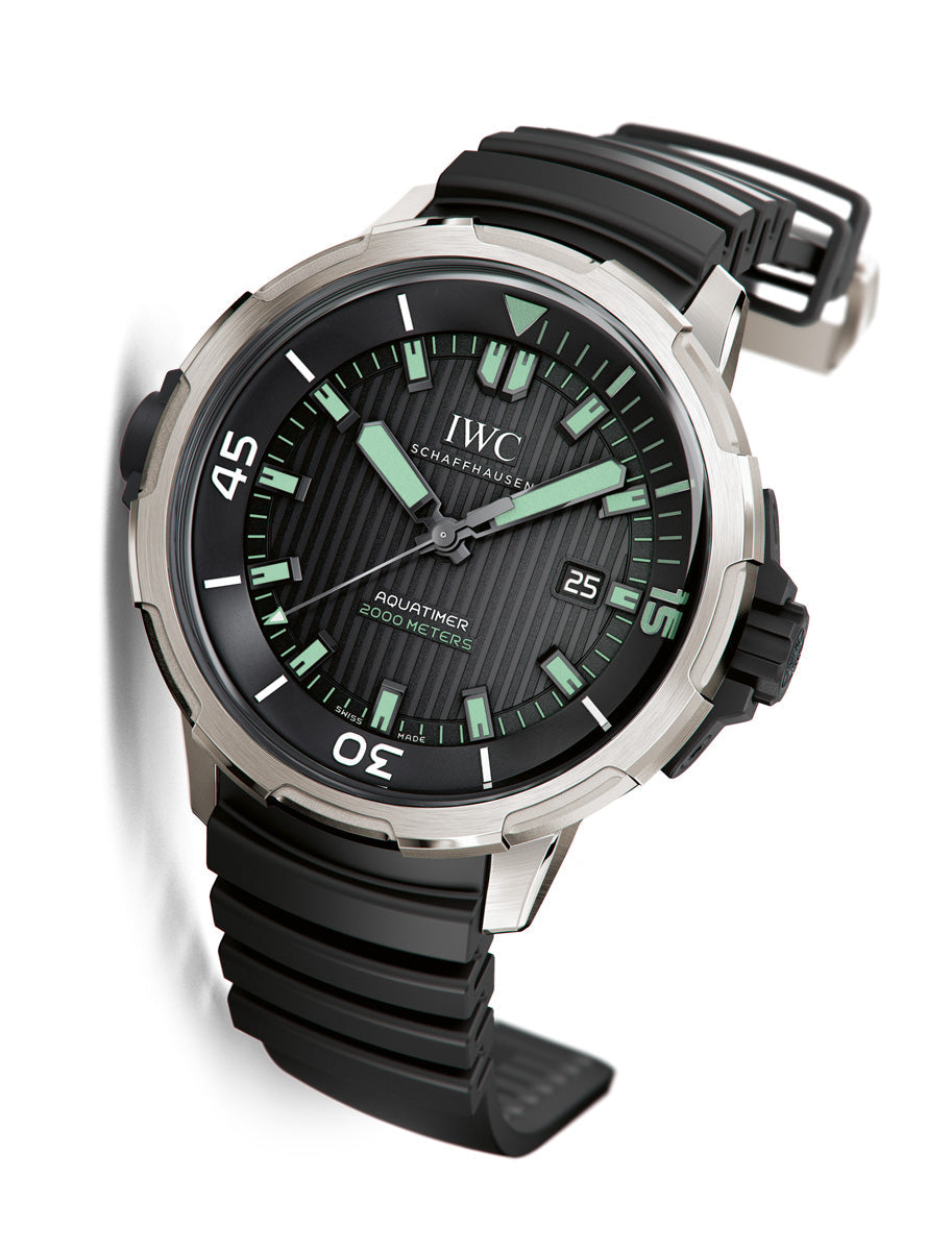 Shop Authentic IWC Aquatimer Automatic 2000 Black Dial Black Rubber Strap Watch for Men - IW358002 - Luxxuri