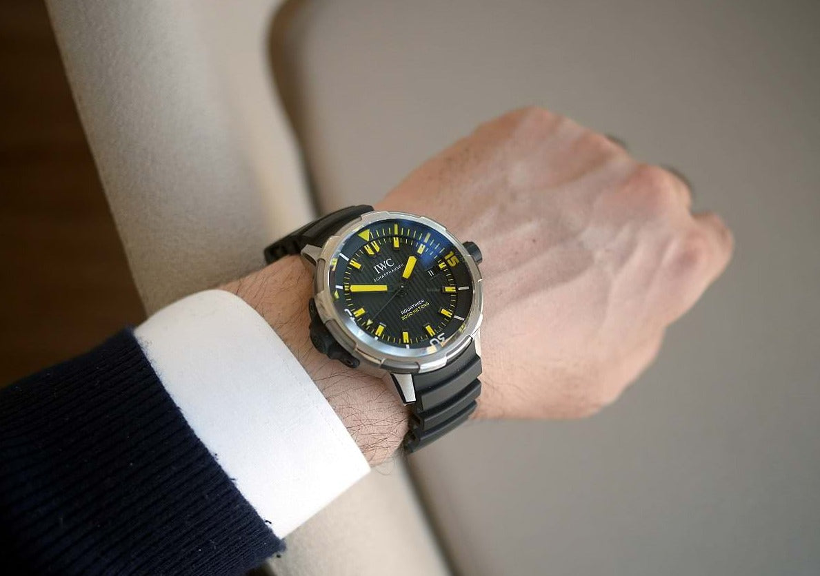 Shop Authentic IWC Aquatimer Automatic 2000 Black Dial Black Rubber Strap Watch for Men - IW358001 - Luxxuri