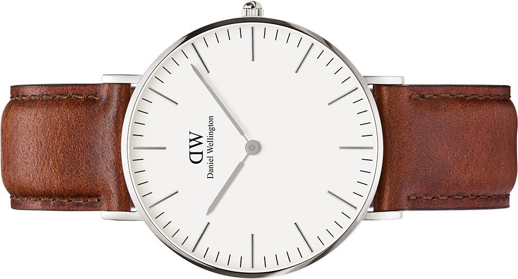 Shop Authentic Daniel Wellington St Mawes White Dial Brown Leather Strap Watch For Men - DW00100052 - Luxxuri