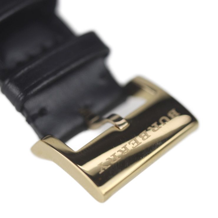 Shop Authentic Burberry The City Gold Dial Black Leather Strap Watch for Men - BU2353 - Luxxuri