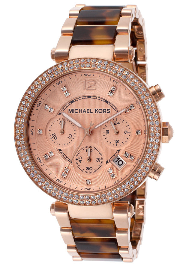 Shop Authentic Michael Kors Parker Rose Gold Dial Two Tone Steel Strap Watch for Women - MK5538 - Luxxuri
