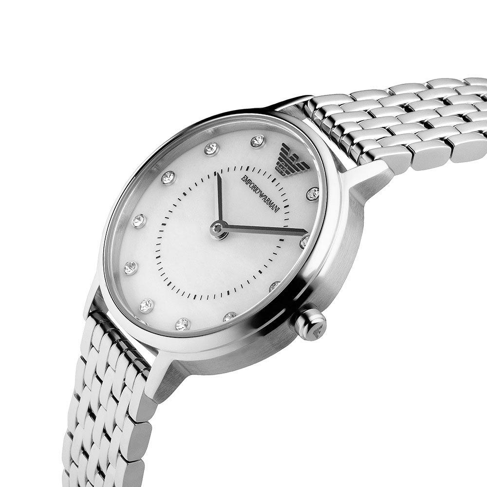 Shop Authentic Emporio Armani Kappa Mother of Pearl Dial Silver Mesh Bracelet Watch For Women - AR2511 - Luxxuri